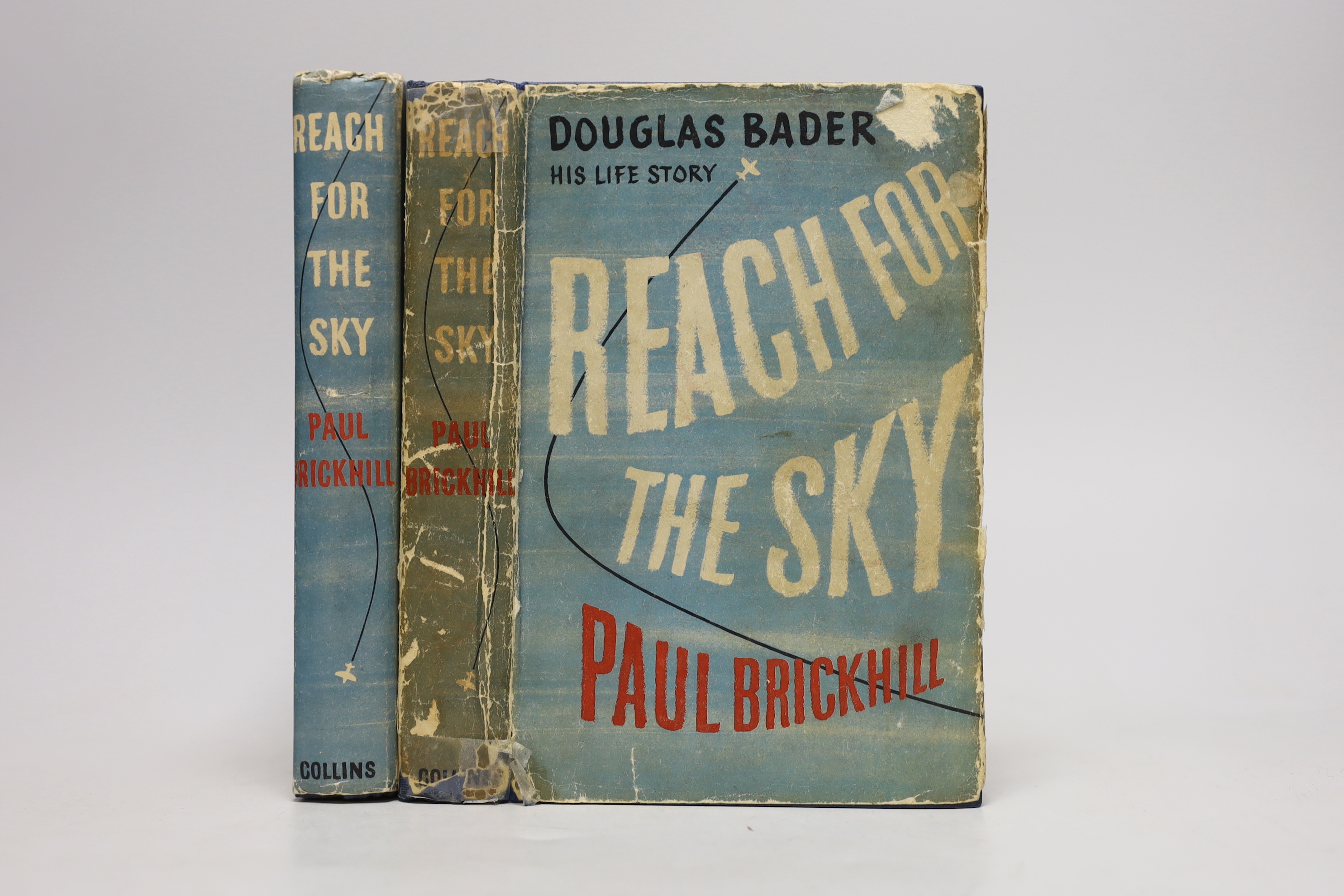 Two copies of Reach for the Skies by Douglass Bader, one with signature